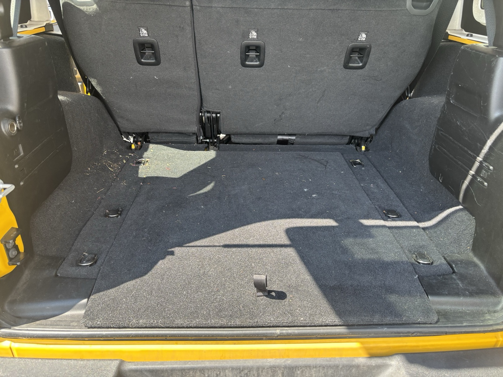 Jeep cargo area before interior detail