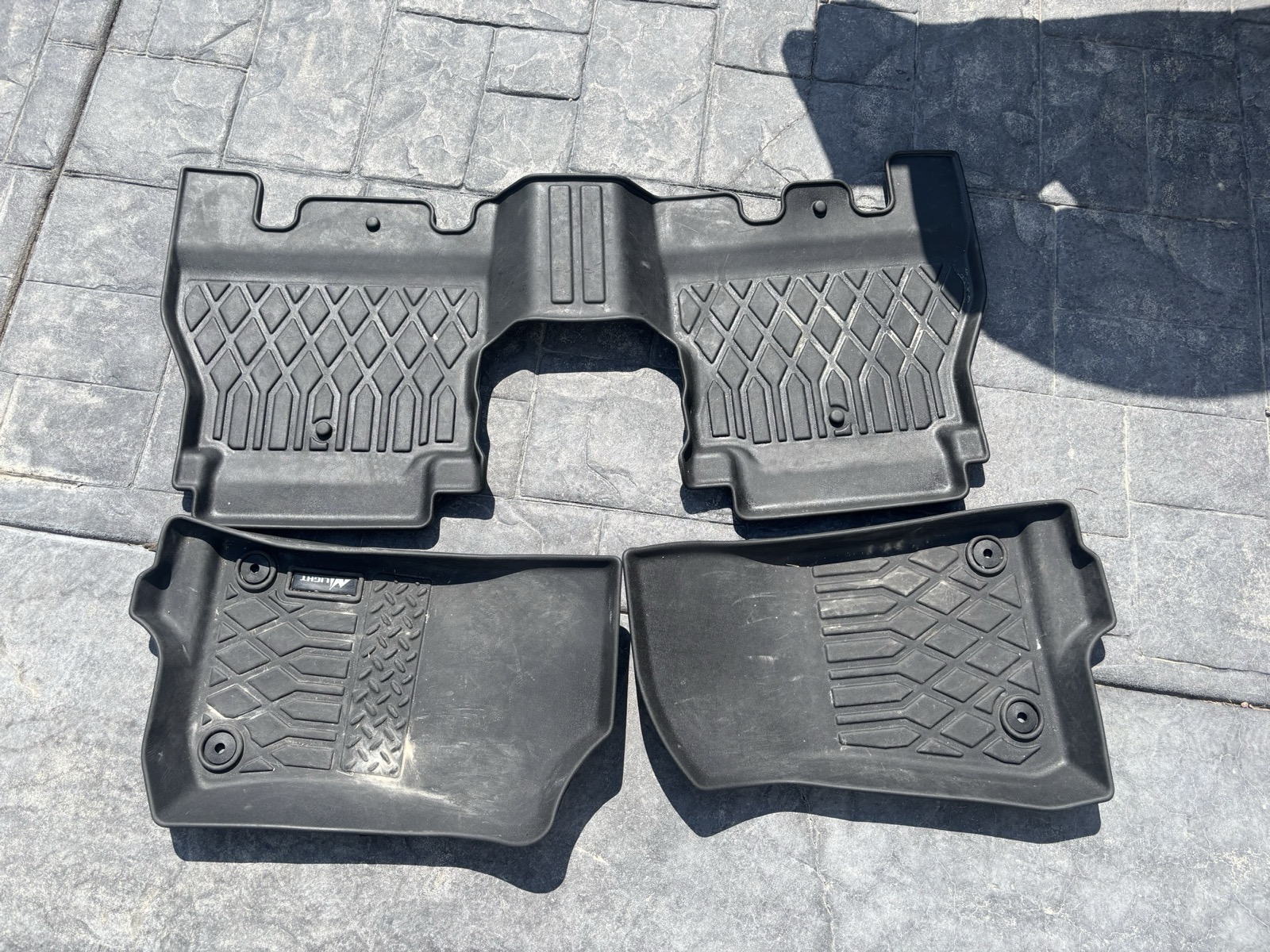 All-weather floor mats before cleaning